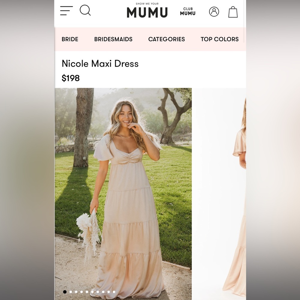 Show Me Your Mumu Nicole Maxi Dress Gold